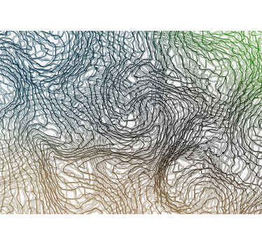 Fototapete Muster organische linienmuster - TenStickers