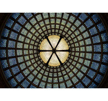 Målat glas landsape klassisk konst fototapeta - Tenstickers