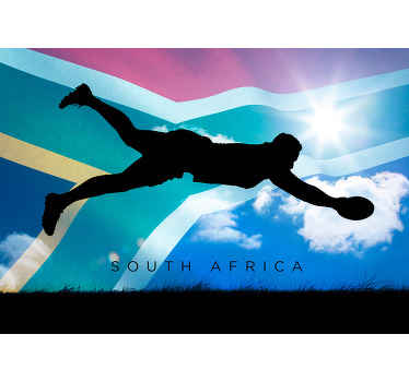South Africa Rugby silhouette Teenage Murals - TenStickers