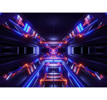 壁画3d隧道银河3d壁画 - TenStickers