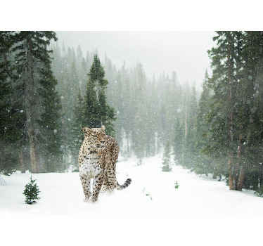 Fototapeta 3d leopard ze zwierzęciem - TenStickers