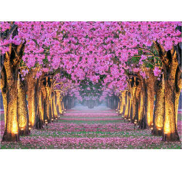 Kwiecisty korytarz fototapeta 3d - TenStickers