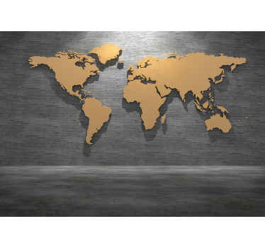 Beautiful world map wallpaper - TenStickers