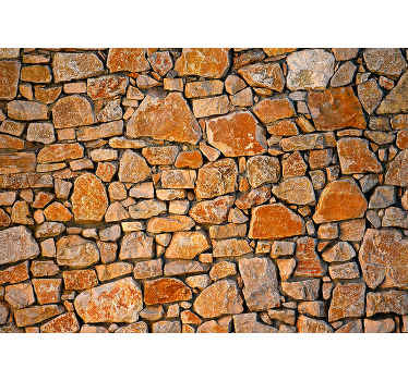 Stone pattern wall mural stone wall mural - TenStickers