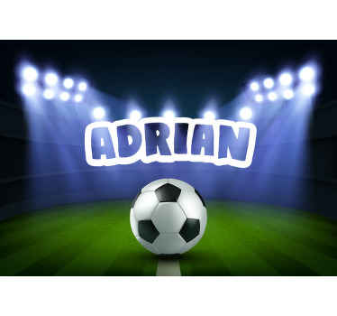 Fodboldbanefest fototapet med folk - TenStickers