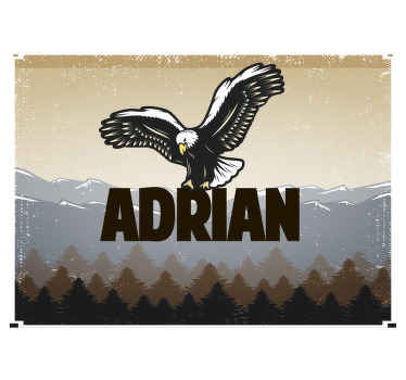 ørn i flugt fototapet dyr - TenStickers