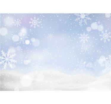 Snowflakes Christmas wall mural - TenStickers