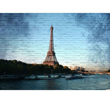 Papier peint paris Texture de la tour eiffel de paris - TenStickers