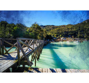 Naturskøn kyststi landskab fototapet - TenStickers