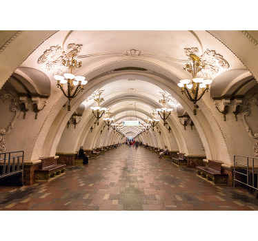 Mural ciudad gran pasaje subterráneo - TenVinilo