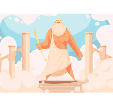 τοιχογραφία του αρχαίου Έλληνα θεού Δία - TenStickers