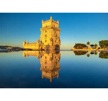 Belem-tårnets refleksion fototapet af byer - TenStickers