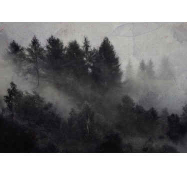 Mural de bosque atmósfera brumosa y brumosa - TenVinilo