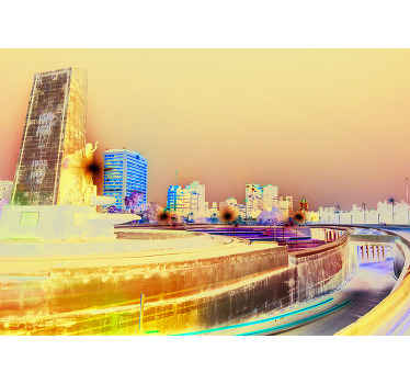 Fotomural ciudad Noche de la ciudad de mexico - TenVinilo