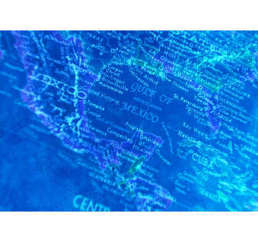 Mural mapamundi Mexico geográfico - TenVinilo