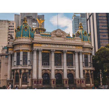 Istorinė teatro architektūra miesto sienų freska - „Tenstickers“