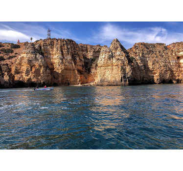 Fototapeta krajobraz nadmorska struktura skalna - TenStickers