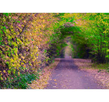 3D effect in green cave 3D wall mural - TenStickers