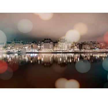 Fototapete Städte malerische stadtreflexion - TenStickers