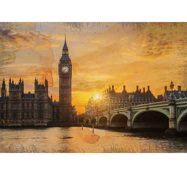 Historische zonsondergang in londen fotobehang London - TenStickers