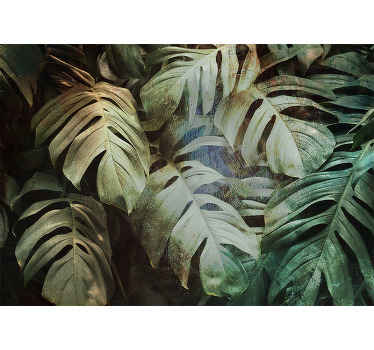 Tropiske bladmotiver natur fototapet - TenStickers