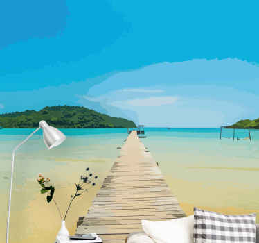 Medinis doko tiltas 3d tapetai - „Tenstickers“