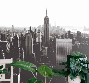 NEW YORK CITY SKYLINE MANHATTAN Photo Wallpaper Wall Mural BLACK&WHITE 335X236cm