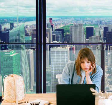 Fototapete New York Offene fenster ansichten nach manhattan - TenStickers