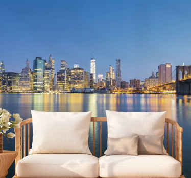 Manhattan felhőkarcolói new york falfestmény - TenStickers