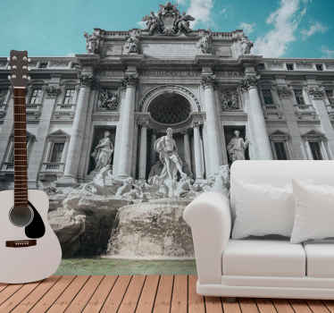 Fototapet trevi fontän vardagsrum - Tenstickers