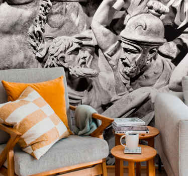 Mural para salón Imagen de escala de grises de estatuas - TenVinilo