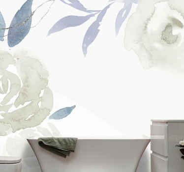 Elegant abstract design flower wall mural - TenStickers