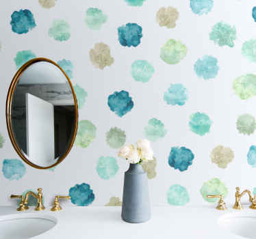 Okrasne pike slikajo kopalniške fototapeta - TenStickers