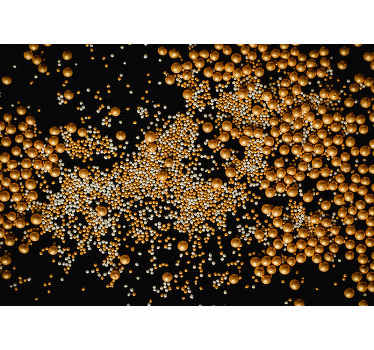 Fototapeta polštář a zlaté koule 3d - TenStickers