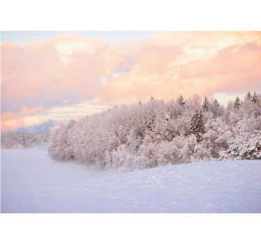 Sisli pastel renk ormanı doğa duvar kağıdı - TenStickers