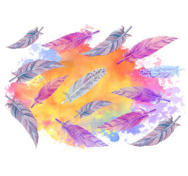 Fotomural arte urbano Plumas de salpicaduras - TenVinilo