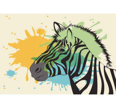 Zebra splash moderni zidni - TenStickers