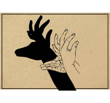 Stag puppet shadow wall mural - TenStickers