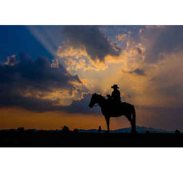 Wall photo horse riding  3D Sticker - TenStickers