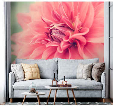 Pink daisy flower wall mural - TenStickers