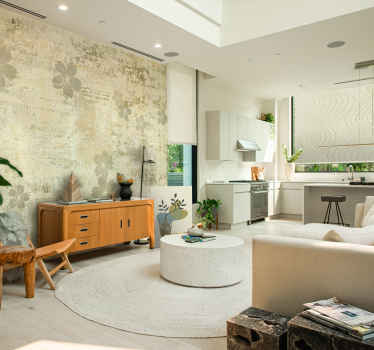 Fototapeta do salonu delikatne wzory kwiatowe - TenStickers