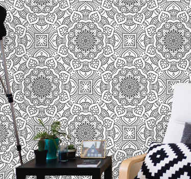 Fotomural mandala Patrón ornamental indio detallado - TenVinilo