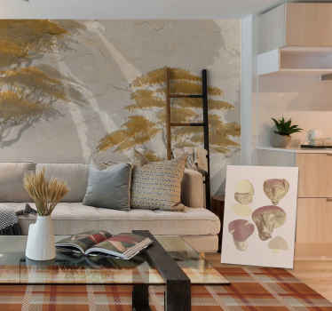 fototapety na stenu do obyvacky pôvabné siluety stromov - Tenstickers