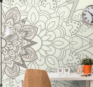 Floral original pattern Mandala Wall Mural - TenStickers