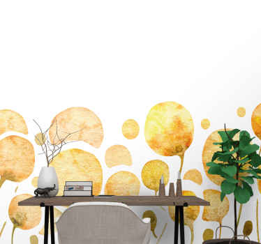 Fototapeta žluté retro pampelišky květiny - TenStickers