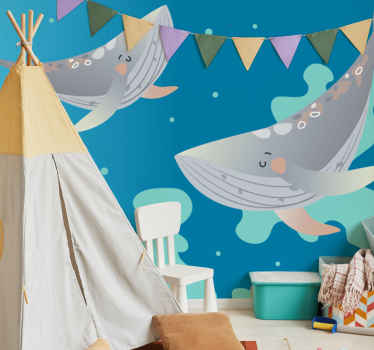 Ocean Creatures mural wallpaper - TenStickers