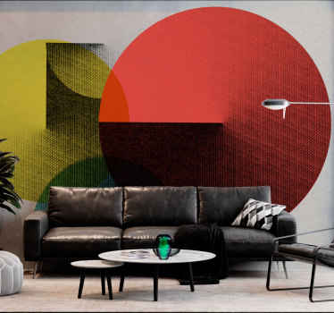 Fototapete Kreise aus Zement - TenStickers