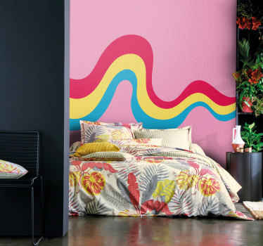 Fotomural moderno ola rayas - TenVinilo