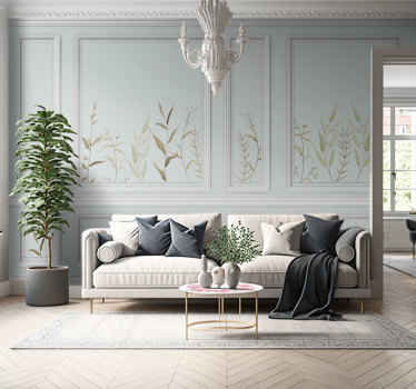 Tapisserie murale moulage avec motif plantes - TenStickers