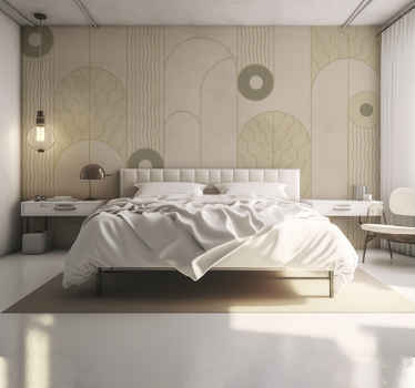 Fotomurale con forme geometriche astratte beige - TenStickers